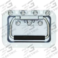 MONROE PMP Folding Pull Handle: Unthreaded Holes, Steel, Silver, 0.8 in (MPN PH-0318). Key specifications — Screw Size: #10; Brand: MONROE PMP; Color: Silver.