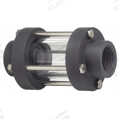 PLAST-O-MATIC Double Wall Sight Flow Indicator: Polypropylene, Double Walls, 1 in FNPT - Full-View Flow Indicators
