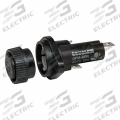 MERSEN Panel Mount Fuse Holder: For Fuse Size 13/32 in x 1 1/2 in, 1 Pole, 30 A Max, 600 V AC (MPN GPM-BRR). Key specifications — Fuse Holder Termination Type: 1/4 in Quick Connect/Solder; Fuse Holder Cap Style: Bayonet Knob; Brand: MERSEN; Fits Fuse Class or Type: Class CC.