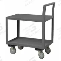 APPROVED VENDOR Utility Cart: 1,400 lb, 48 in L x 31 in W x 35 in H Overall Dim, 2 Shelves, Raised (MPN LDO-3036-2-5PO-95). Key specifications — Caster/Wheel Configuration: (2) Swivel; Brand: APPROVED VENDOR; Caster Wheel/Tread Material: Polyolefin.