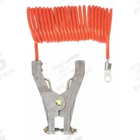 APPROVED VENDOR Coiled Grounding Wire: Hand Clamp/Terminal, 10 ft, PVC, Orange (MPN RAC-10). Key specifications — Conductor Material: Galvanized Steel; Connector Types: Hand Clamp; Clamp Opening Span: Hand Clamp 3/4 in; Brand: APPROVED VENDOR; Terminal Screw Size: 1/4 in; Wire Length: 10 ft; Manufacturer Part Number: RAC-10.