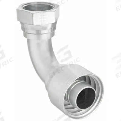 AEROQUIP Hydraulic Crimp Fitting: Steel x Steel, 90° Elbow, -20 For Hose Dash Size - Aeroquip Crimp Hydraulic Hose Fittings with JIC Connection