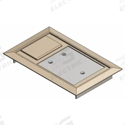 STEEL CITY Floor Box Cover: Rectangular, Beige, Polycarbonate - Nonmetallic Electrical Floor Box Covers