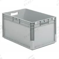 SSI SCHAEFER Straight Wall Tote: 16.9 gal, 24 in x 16 in x 13 in, Stacking Capable, 14 in Inside Wd (MPN ELB6320.GY1). Key specifications — Material: Plastic; Stackable: Stacking Capable; Brand: SSI SCHAEFER.