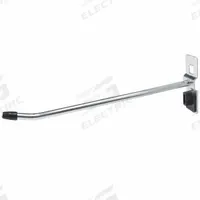 KENNEDY Single Rod Pegboard Hook: 6 in x 3/4 in x 2 3/8 in, 10 Hooks, 6 in Hook Dp, Locking Clip (MPN 99825). Key specifications — Mounting Type: Surface; Finish: Zinc-Plated; Color: Silver; Accessory Type: 10-Degree Single Hook; Locking System: Locking Clip; Material: Steel; Brand: KENNEDY.