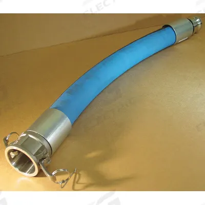 NOVAFLEX Water Suction and Discharge Hose: 1 1/2 in Hose Inside Dia., 250 psi, Blue - White Neoprene Water Suction & Discharge Hose Assemblies with EPDM Cover with Polyester Tire Cord & Wire Helix Reinforcement
