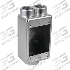CALBRITE Electrical Box: Stainless Steel, Rectangular, 1 Gangs, 3/4 in Hub Size, 25 cu in Capacity (MPN S60700FDCC). Key specifications — Color: Gray; Brand: CALBRITE.