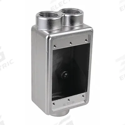 CALBRITE Electrical Box: Stainless Steel, Rectangular, 1 Gangs, 3/4 in Hub Size - Stainless Steel Weatherproof Electrical Boxes