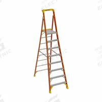 WERNER Podium Stepladder: 10 ft Ladder Size, Fiberglass, 300 lb Load Capacity, 56 lb Wt (MPN PD6208-4C). Key specifications — Brand: WERNER; Included Features: Casters.