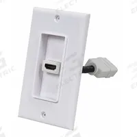 MONOPRICE Audio/Video Wall Plate: 1 Gang, 1 Port, With HDMI, White (MPN 7330). Key specifications — Brand: MONOPRICE; Material: Plastic; Color: White; Compatible Connector Type: HDMI; Outlet Orientation: Vertical; Module Style: Flat.