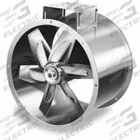 DAYTON Tubeaxial Fan: Corrosive Vapor, 48 in Blade, 112 sones Max Noise Level @ 5 Feet, Belt Drive (MPN 166295). Key specifications — Brand: DAYTON; Includes Drive Package: No; Mounting Orientation: Vertical.