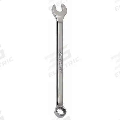 ABILITY ONE Combination Wrench: Alloy Steel, Chrome, 1/2 in Head Size, 8 in Overall Lg - SAE 12-Point Combination Wrenches