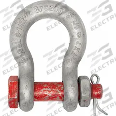 CROSBY Anchor Shackle: Anchor Shackle, 27,000 lb Working Load Limit, 2 1/4 in Wd Between Eyes, Red (MPN 1019613). Key specifications — Body Color: Silver; Brand: CROSBY.