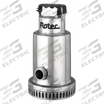 FLOTEC Plug-In Utility Pump: 1/2 hp, 0 in Max. Dia. Solids, Continuous Duty, 115V AC - Light-Duty Submersible Electric-Operated Utility Pumps