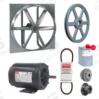 Exhaust/Supply Fan: Belt Drive, 36 in Blade, 3/4 hp, Open Dripproof, 208-230/460V AC, 3 ph (MPN 7AR20). Key specifications — Brand: DAYTON; Motor Enclosure: Open Dripproof; Nameplate Voltage: 208-230/460V AC; Enclosure Design: Open Dripproof Motor.