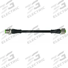 Cordset: M12 Male Straight X M12 Female Straight, 4 Pins, Black, PUR, 5 m Cable Lg, 22 AWG Wire Size (MPN 7000-40021-6340500). Key specifications — Cable Jacket Color: Black; End 1 Gender: Male; End 1 Mounting Orientation: Straight; End 2 Gender: Female; End 2 Mounting Orientation: Straight; End 2 Connection Type: M12; IP Rating: IP66K; Brand: MURRELEKTRONIK.