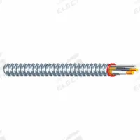 SOUTHWIRE Metallic Clad Building Cable: 12 AWG, 2 Conductors, Copper, 50 ft, Galvanized Steel, Std (MPN 55274952). Key specifications — Brand: SOUTHWIRE.