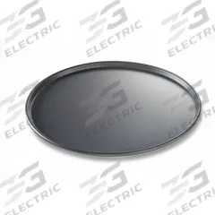 CHICAGO METALLIC Pizza Pan: 16 5/8 in Overall Dia, Anodized Aluminum, Solid, 14 ga Gauge (MPN 49163). Key specifications — Brand: CHICAGO METALLIC; Product Type: Pizza Pan; Material: Anodized Aluminum; Perforated: Solid; NSF Certified: No; Coating: Pre-Seasoned.