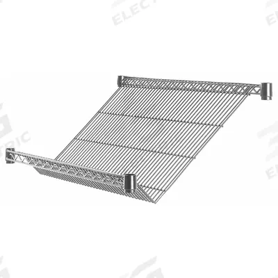 METRO Slanted Wire Shelf: 36 in x 18 in, 1 Shelves, Split Sleeve, 200 lb Load Capacity - Gravity-Flow Wire Shelves for Dry Use