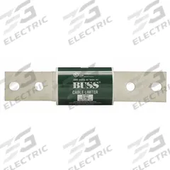 BUSSMANN Cable Limiter: Bolt-to-Bolt Connection, 750 kcmil, Copper & Aluminum Conductors, 600 V AC (MPN KFM). Key specifications — attr1227406: Center Bolt-to-Offset Bolt; attr211184: BUSSMANN; attr204984: KFM; attr1297977: Copper & Aluminum.