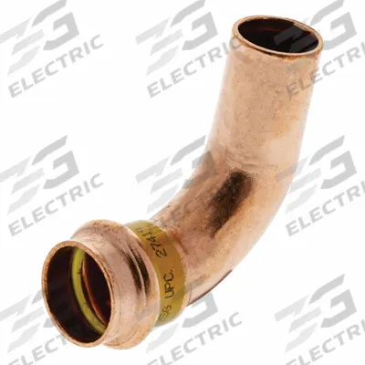 NIBCO Crimp Fitting Elbow: 90° Elbow, 1 in CTS x 1 in CTS size, Press-fit x FTG - Plumbing Copper & Bronze Press Tube Fittings