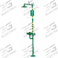 HAWS Shower with Eyewash: Floor Mnt, Uncovered, Plastic Bowl, Epoxy-Coated Galvanized Steel Pipe (MPN 8320CRP). Key specifications — Brand: HAWS.