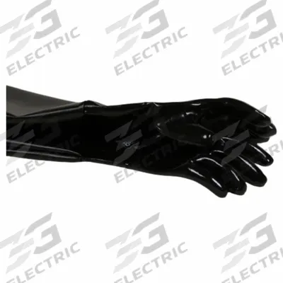 ECONOLINE Blasting Glove Set: Left/Right Hand, 5 in Dia x 18 in L, Rubber - Blasting Cabinet Gloves