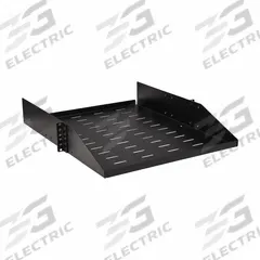 EATON TRIPP LITE Rack Shelf: 2 u, Vented Shelf, 21 7/8 in Overall Dp, 3 1/2 in Overall Ht, Black (MPN SRSHELF2PUNIV). Key specifications — Brand: EATON TRIPP LITE; Color: Black; Material: Steel; _Shelf Style: Vented.