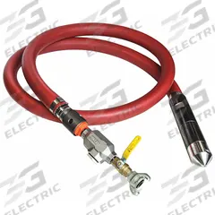 VIBCO Pneumatic Vibrator: 2 1/2 in Head Dia, 10 ft Shaft Lg, 16 in Radius of Vibration (MPN KA-2-1/2). Key specifications — attr125265: VIBCO; attr125297: Quick Connect.