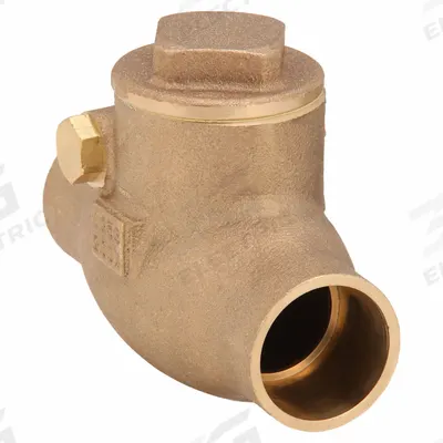 MILWAUKEE VALVE Swing Check Valve: Swing, Inline Valve Body, 1 in Pipe Size, Sweat x Sweat - Bronze Inline Swing Check Valves
