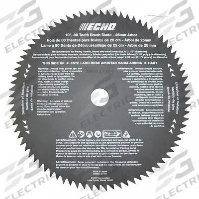 ECHO Brush Cutter Blade: 10 in Dia, Metal - Brush Cutter & Edger Blades