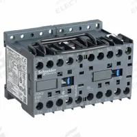 SCHNEIDER Miniature IEC Magnetic Contactor: Reversing, 3 Poles, 3NO Contacts, 12 A, 24V DC Coil (MPN LP2K1201BD). Key specifications — Brand: SCHNEIDER; Integrated Surge Suppression: No.