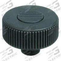 Hand Knob: Knurled, Plastic w/ SS Thread, 1/4"-20 Thread, 10 mm Thread Lg, 40 mm Dia, Gray (MPN K0261.21A2). Key specifications — Brand: KIPP; Color: Gray.