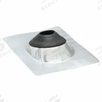 15"H 12"W Steel Roof Vent Pipe Flashing: For Pitched Roof, Rectangular Base, For 10:12 Roof Pitch (MPN 11877). Key specifications — Top Opening: Open; Material - Collar: Rubber; Brand: OATEY.
