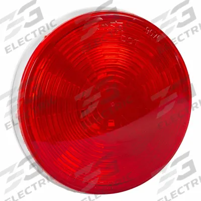 GROTE Stop/Turn/Tail Light: LED, Stop Light, Red, Round, 4 5/16 in Overall Dia - Stop Lights