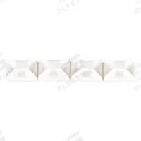 PANDUIT Cable Tie Mounting Base: 0.12 in Slot Wd, 0.06 in Slot Ht, White, 0.5 in Wd, 1,000 PK (MPN ABM1M-A-M). Key specifications — For Use With: Miniature, Intermediate and Standard Cable Ties; Size: 0.5 in L x 0.5 in W x 0.15 in H; Color: White; Brand: PANDUIT.
