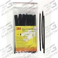 3M Heat Shrink Tubing: 0.45 in I.D. Before Shrinking, 0.11 in I.D. After Shrinking, 6 in Lg, 100 PK (MPN EPS400-.450-6"-Black PK100). Key specifications — attr202046: Black; attr211475: 3M.