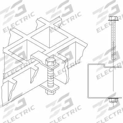 FIBERGRATE Fiberglass Grating Clip: 316 Stainless Steel, F-4 Clip Assembly, Clip Only (MPN 734530/25) - Raw Materials