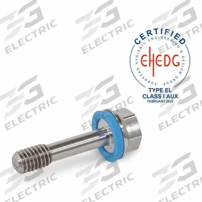 JW WINCO Hygienic Hex Head Screws: Stainless Steel, Partially Threaded, M5, 6 mm Min Thread Lg - Narrow-Shaft Hygienic Hex Head Screws with Sealing Washer