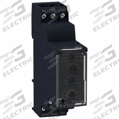 SCHNEIDER Time Delay Relay: DIN-Rail Mounted, 12 to 240V AC/DC, 8 A - DIN-Rail Mounted Relays
