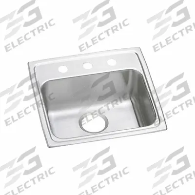 JUST MANUFACTURING Bowl Drop-In Sink: 19 1/2 in Overall Lg, 19 in Overall Wd, 4 in Bowl Dp - One-Bowl Counter-Mounted Kitchen & Bar Sinks without Faucets