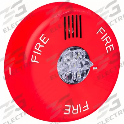 EATON Horn Strobe: 24V, 6 9/32 in Overall Wd - Fire Alarm Horns with Strobe Light