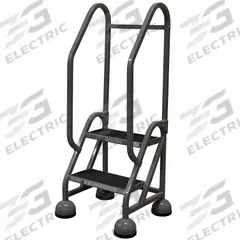 COTTERMAN Rolling Ladder: 1.5 ft Platform Ht, Partially Assembled, Steel, Wt-Actuated Auto-Lock (MPN ST-201 A2 C1 P5). Key specifications — Includes Handrails: Handrails Included; Material: Steel; Brand: COTTERMAN; Color: Gray.