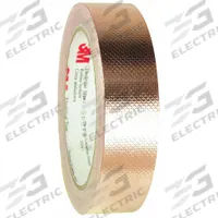 3M Conductive Electrical Tape: 3/8 in Wd, 18 yd Lg, 4 mil Thick, 600 V Volt Rating, Brown, Acrylic (MPN 1245, 3/8 in x 18 yd)