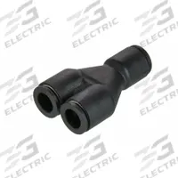 LEGRIS Push-Fit Wye Fitting: 1/2 in OD x 1/2 in OD x 1/2 in OD Size, Fiberglass-Reinforced Nylon (MPN 3140 62 00). Key specifications — Brand: LEGRIS.