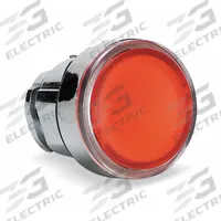 SCHNEIDER Flush Push Button: Red, 22 mm Mounting Size, Metallic, Maintained (MPN ZB4BH043). Key specifications — Brand: SCHNEIDER; Action: Maintained; Series: XB4; Push Button Material Type: Metallic.