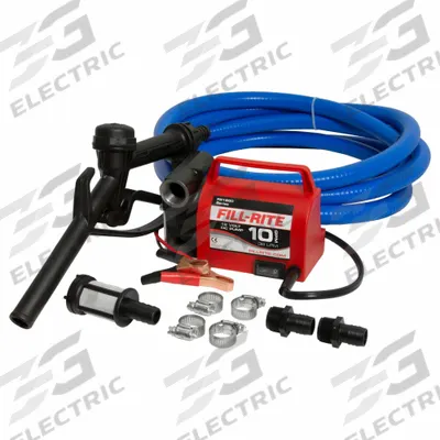 FILL-RITE Electric Drum Pump: 12 V DC, 1/5 hp HP, 10 gpm Max. Flow Rate - Portable DC-Powered Fuel Transfer Pumps