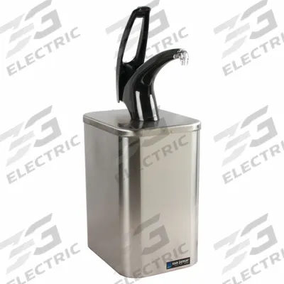 SAN JAMAR Frontline Pump: 1 Compartment, 1.5 gal Capacity, Black, 7 1/2 in Overall Wd - Condiment Pump Centers