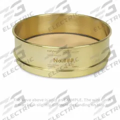 ADVANTECH Standard Brass Cloth Test Sieve: Brass, 8 in Outside Dia, 2 5/8 in Ht (MPN 45BB8F). Key specifications — Screen Material: Brass; Brand: ADVANTECH; Frame Material: Brass; Standards: ASTM E11; US Standard Screen Size: #45.