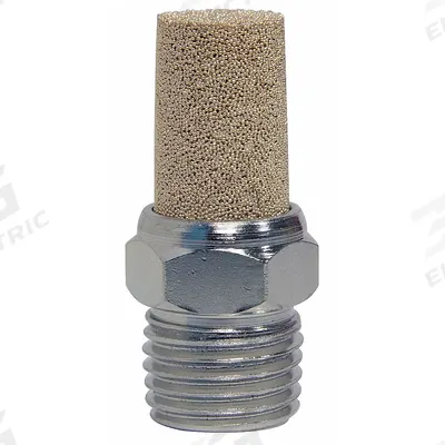 SPEEDAIRE Exhaust Muffler: 1/2 in NPT, 7/8 in Hex Size, Nickel Plated Steel - Pneumatic Exhaust Mufflers